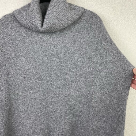 Minnie Rose Women's XS/S Cashmere Turtleneck Tunic Sweater Grey Knit Pullover - Picture 9 of 16